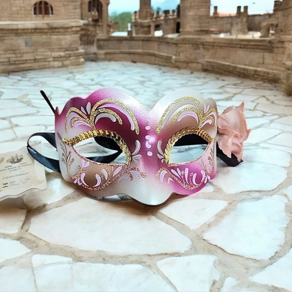 Pier 1 Italian Womens Masquerade Mask... signed